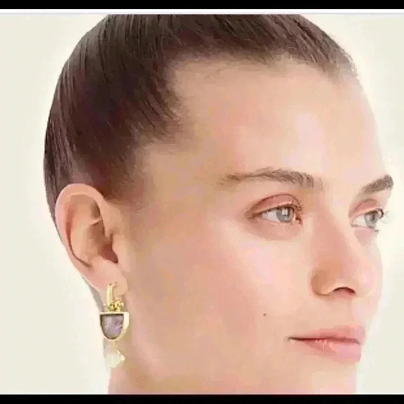 J Crew Goblet Stone Drop Earrings in Multicolor - Picture 2 of 2